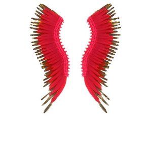 Madeline hot pink and gold earrings